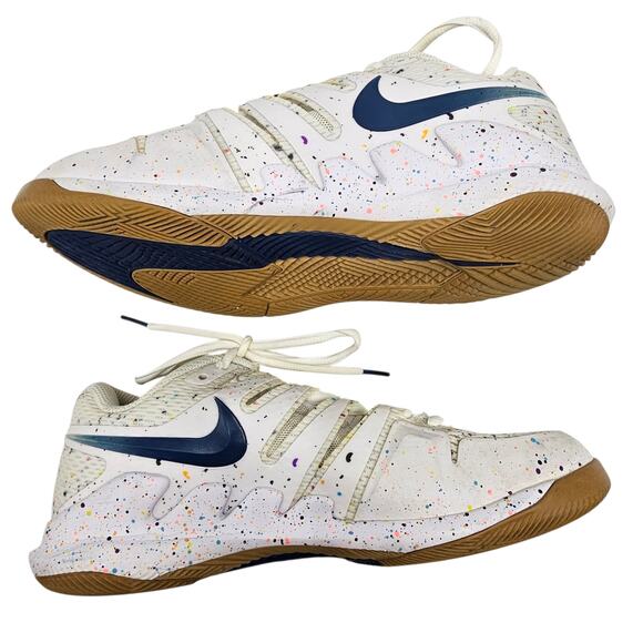 Nike Court Air Zoom Vapor X HC White Speckled Tennis Shoes Women's Size 9 - Picture 2 of 10